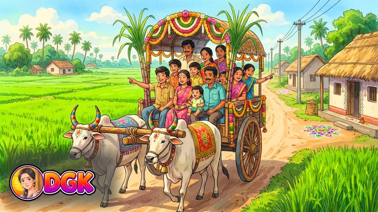 Nostalgic Moments at Grandma's Village for Sankranthi, Pongal | Ghibli Cooking & Celebration