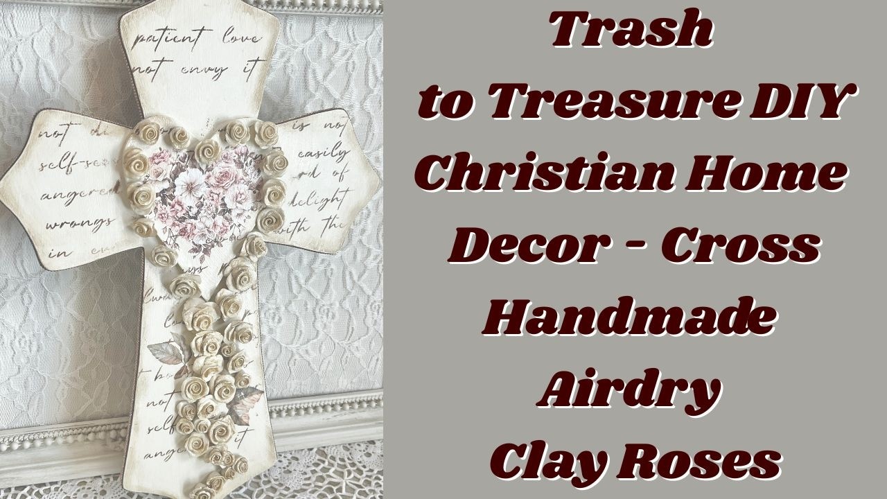 Hand Rolled Rose DIY from Form Flex Compound - Good Will Cross Make over #diydecor