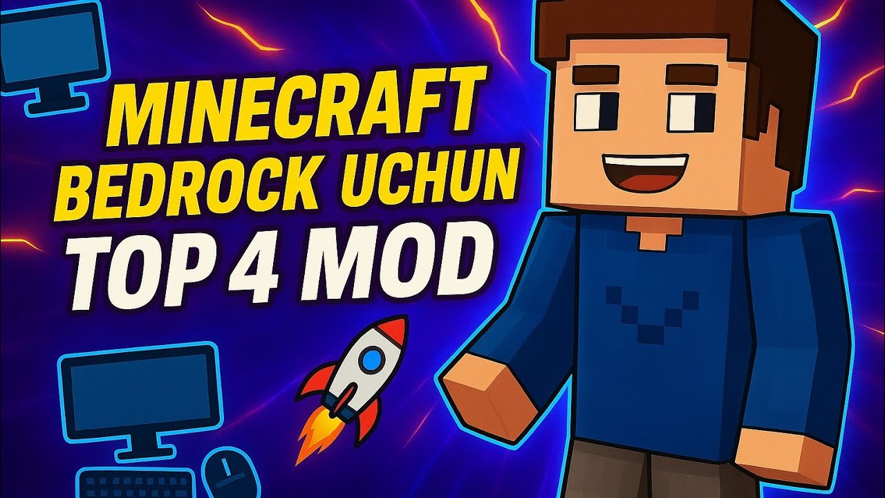✨ Minecraft Bedrock uchun TOP 4 Eng Zo‘r Modlar ✨