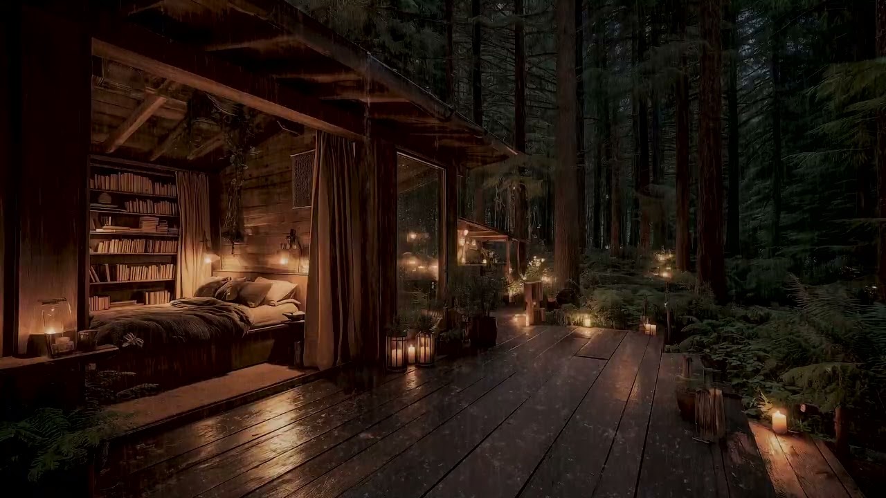 Night Forest Rain Sounds 🌧 Peaceful Ambience for Stress Relief and Deep Sleep