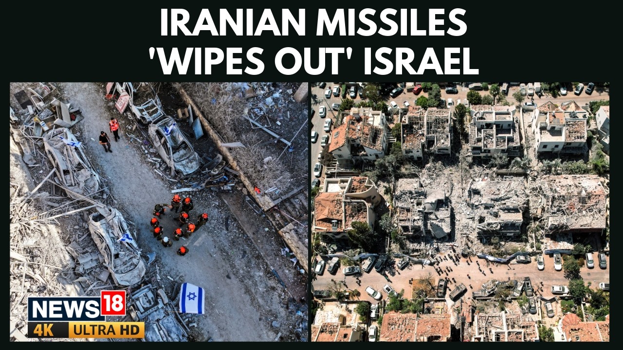 Iranian Missile Strikes Hit Israel — Blaze and Damage Reported in Nes Ziona |  Latest War News | 4K