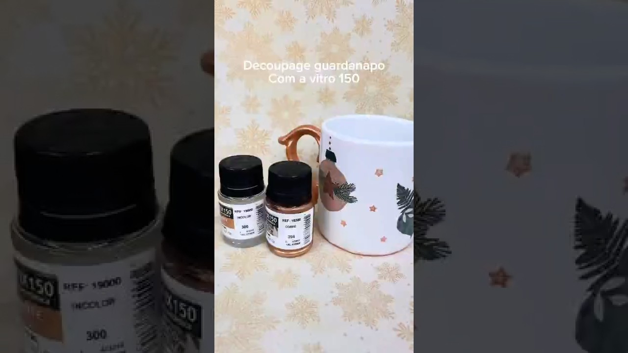 Decoupage na caneca com guardanapo e tinta Decorfix 150-forno caseiro #diy#artesanato#fa&ccedil;avoc&ecirc;mesmo