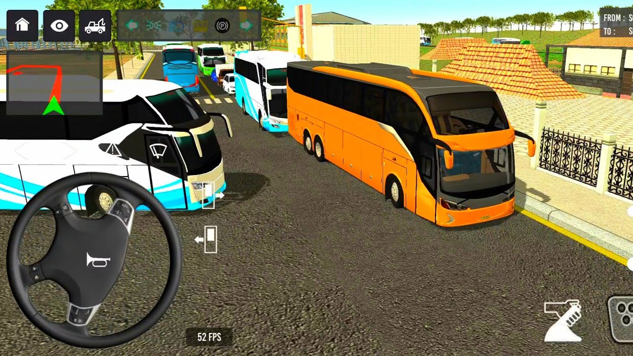 BUS SIMULATOR INDONESIA|| Bus🚌 Driving👮‍♂️ City euro Coach bus Simulator 🔥-Android Gameplay Bus 2024