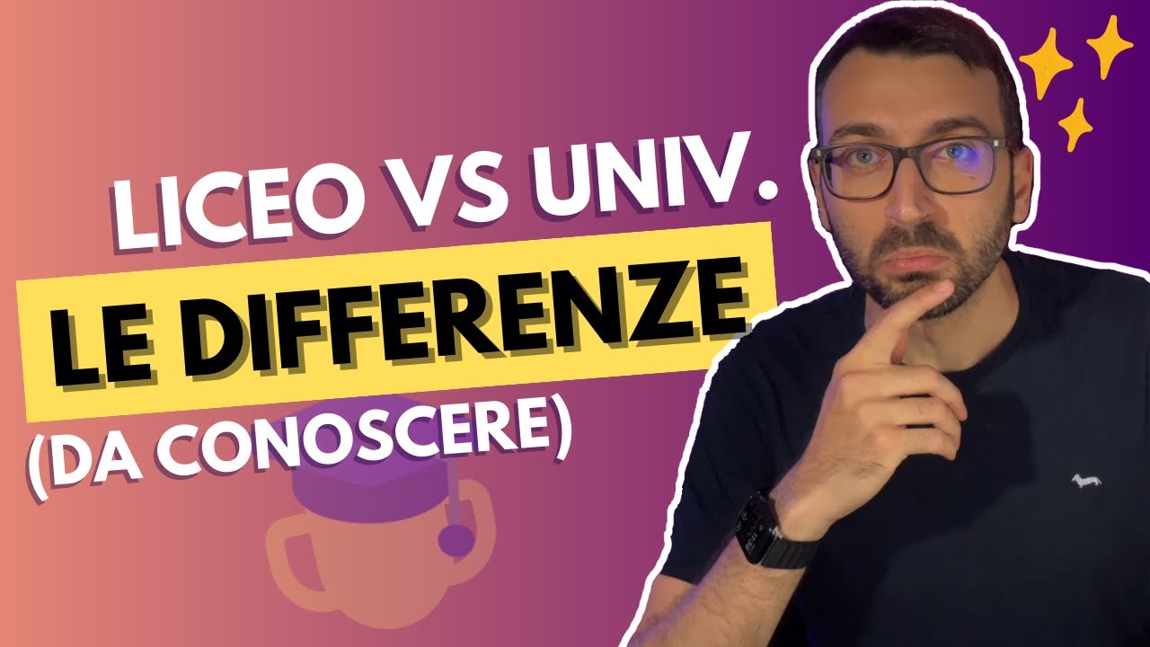 Quali sono le differenze fra le scuole superiori (liceo e istituto) e l'università?
