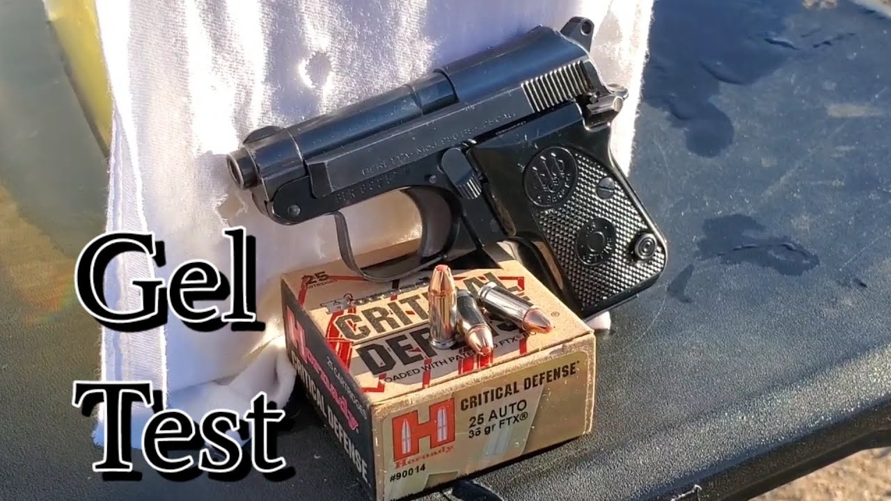 .25 auto hornady critical defense in ballistics gel
