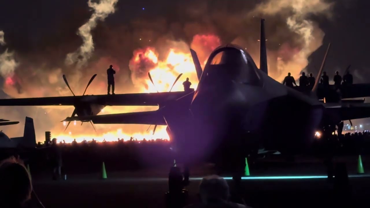 SUN 'n FUN Aerospace Expo night show 2025 in Lakeland, Florida