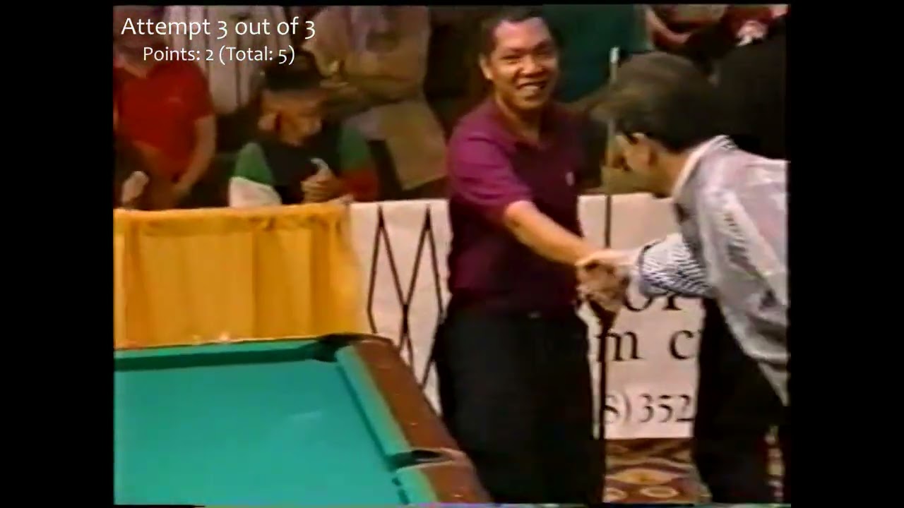 Challenging Leonardo Andam on the most difficult shot from Target Pool