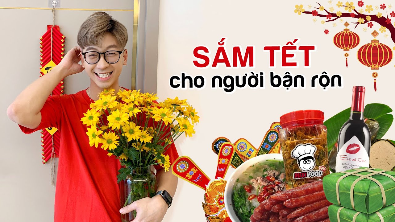 Đi CHỢ HOA TẾT, gọi ĐỒ ĂN MIXIFOOD, bánh chưng giò chả online // CÁCH SẮM TẾT CHO NGƯỜI BẬN RỘN