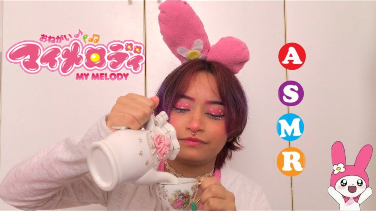 ASMR my melody pícnic roleplay (sanrio series) soft spoken, eating sounds, tapping
