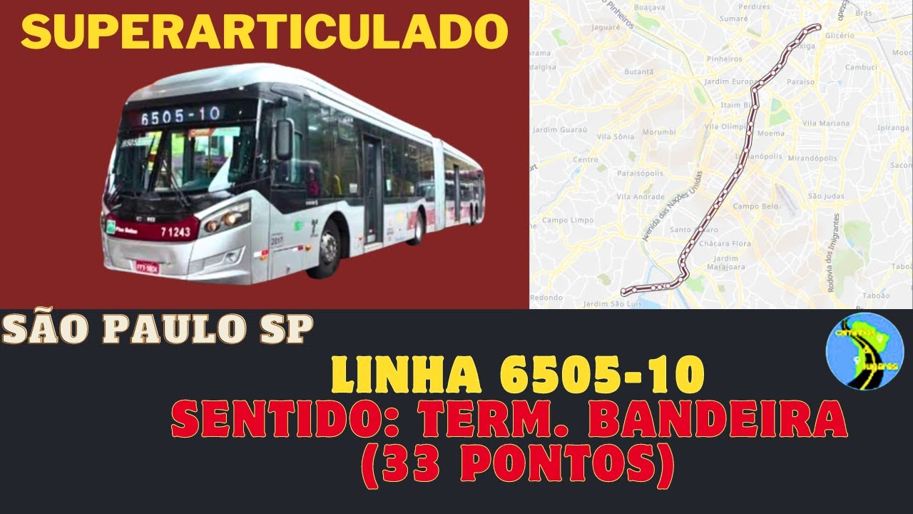 Ônibus São Paulo SP Brasil  - Linha 6505-10 Terminal Guarapiranga - Terminal Bandeira