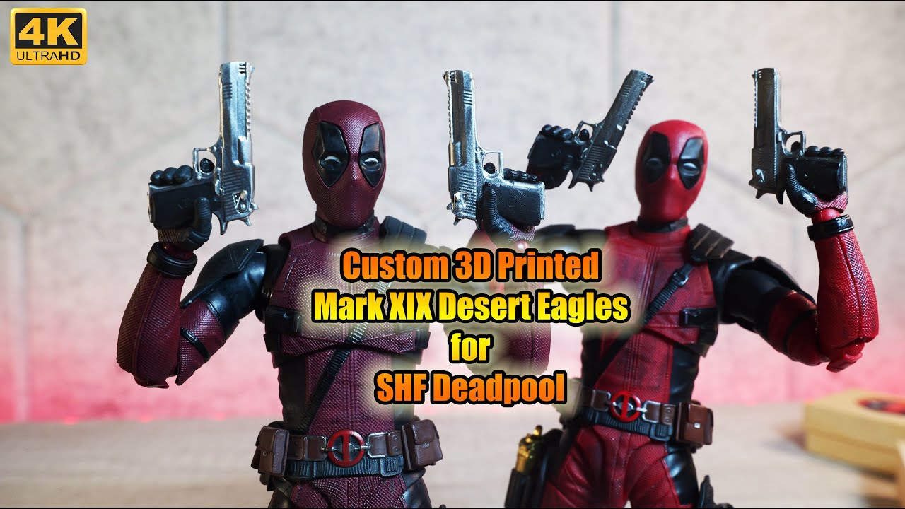 Custom 3D Printed Deadpool Deagles