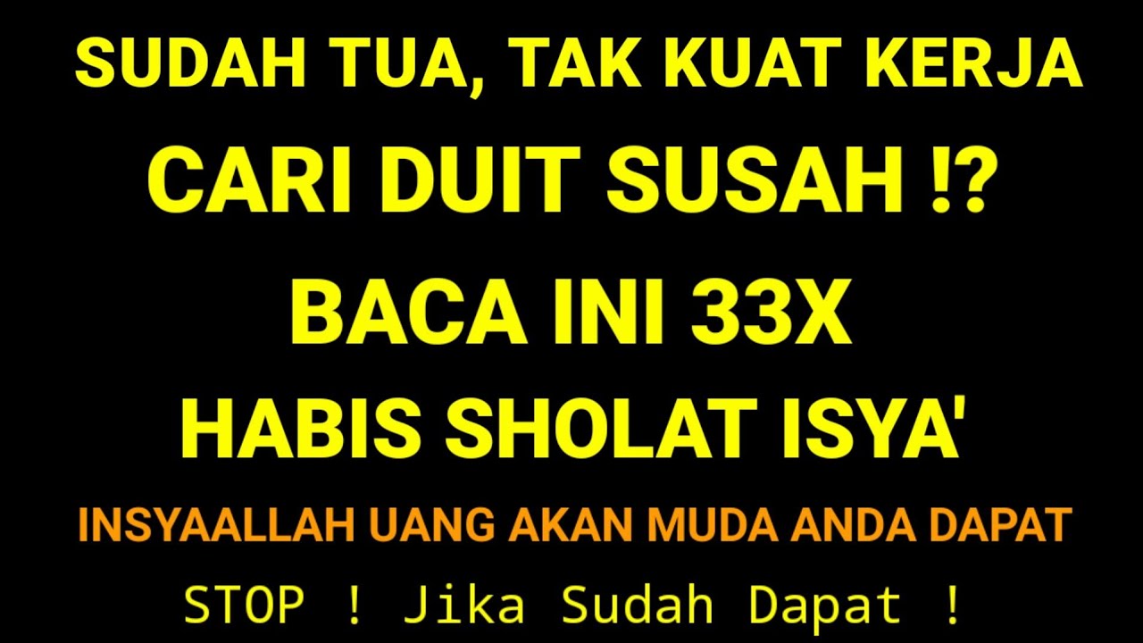 Sanggup Membaca 2 Zikir Ini 313x Setelah Solat isya'❗Jangan kan 100Jt 10 Miliyar Pun Akan Allah Beri