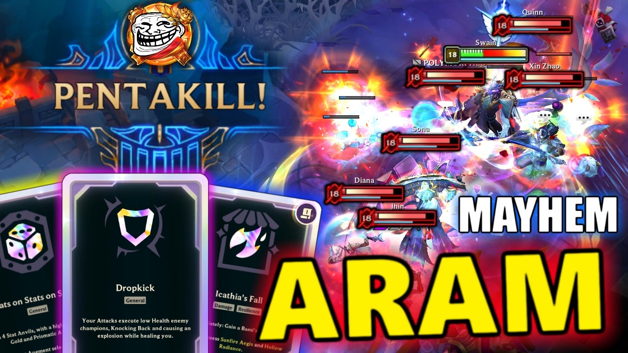 ARAM MAYHEM 30 Minutes LoL FUN MOMENTS (1v5, DropKick, Multishot, Bonk, Locke, Pentakill) #595