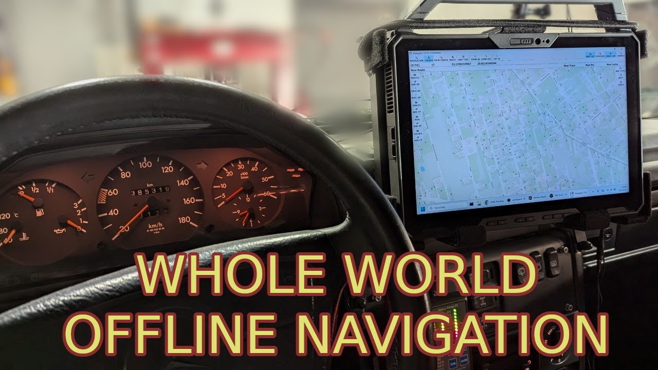 Whole World offline navigation system on DELL 7230 for overlanding