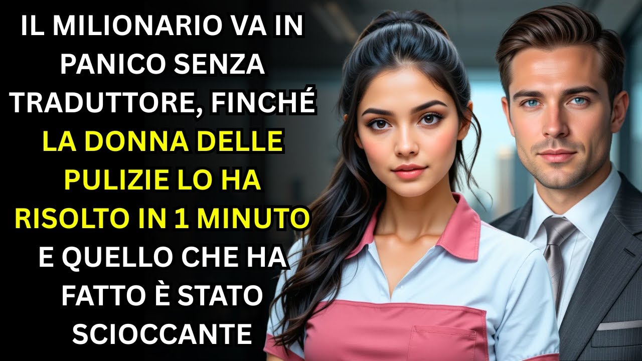 Il milionario VA IN PANICO senza TRADUTTORE, finché la DONNA DELLE PULIZIE lo ha risolto in 1 MINUTO