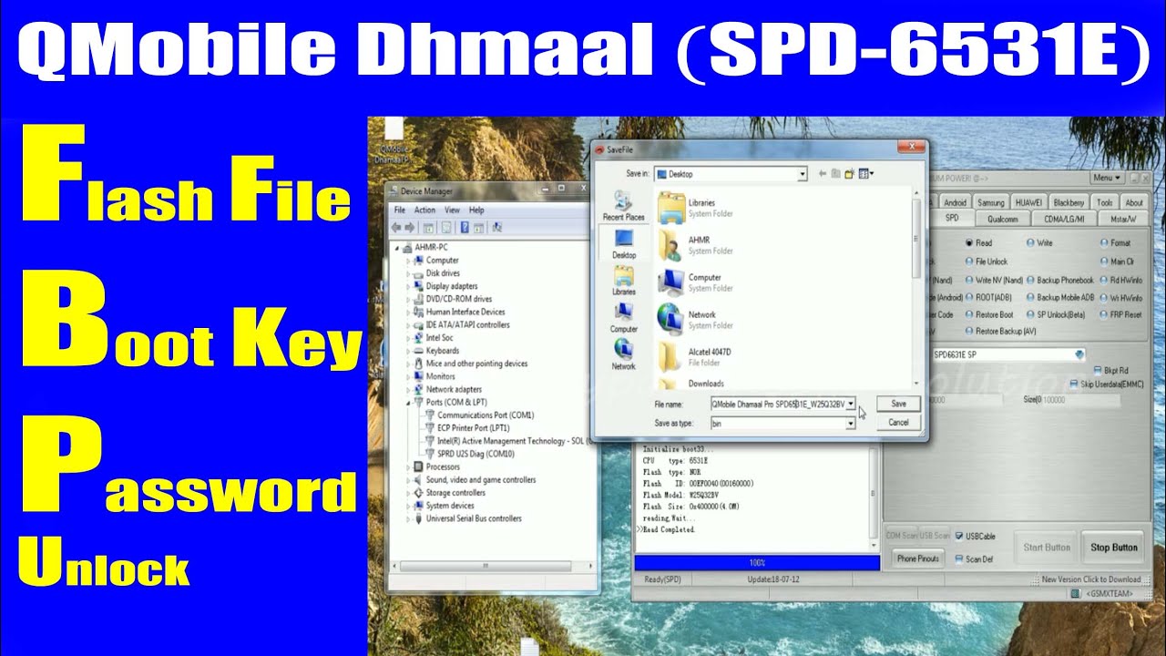 QMobile Dhamal Pro SPD6531E Flash File + Boot Key + Password Unlock