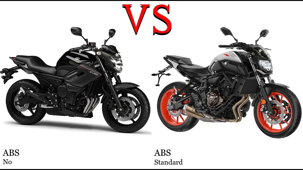 Yamaha XJ6 600 vs Yamaha MT 07 Test specification comparison