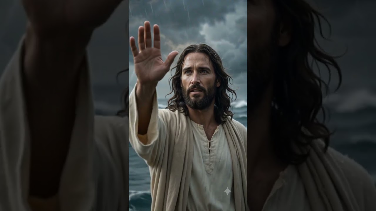Jesus calms storm on sea  #faith #jesus# #love #god #possible