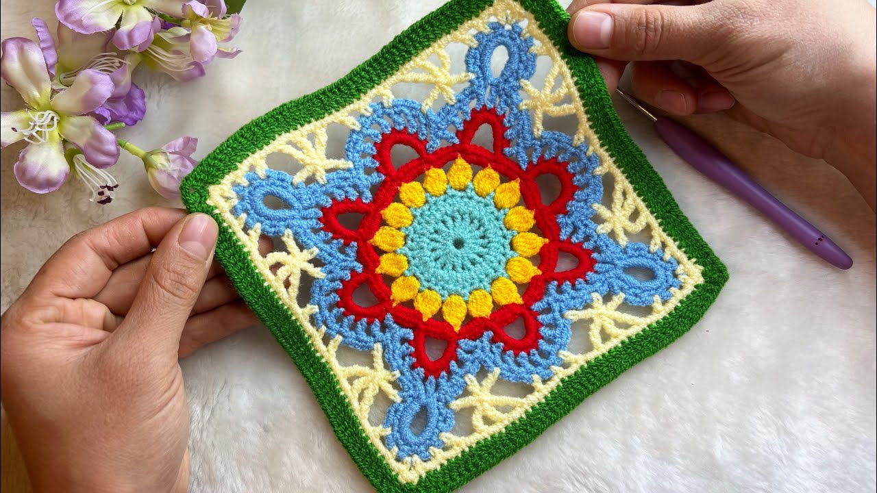 آموزش قلاببافی : بی نظیره ! یکی از زیباترین موتیف های قلاببافی ! فوق العاده راحت #crochet