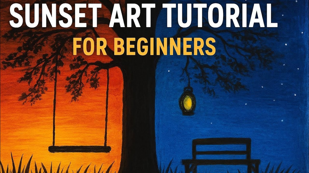 How to Paint a Sunset with Acrylics | Easy Tutorial for beginners 