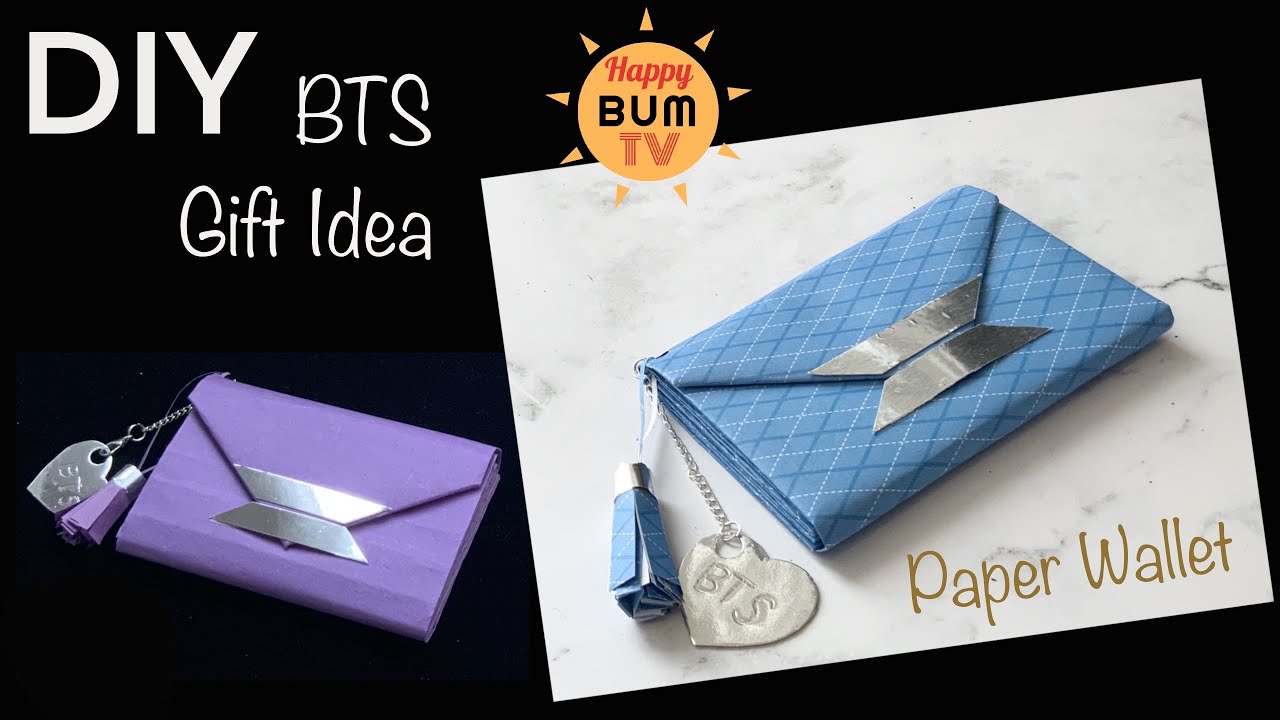 DIY BTS GIFT IDEA I DIY BTS WALLET I HOW TO MAKE PAPER WALLET I DIY ORIGAMI PAPER WALLET