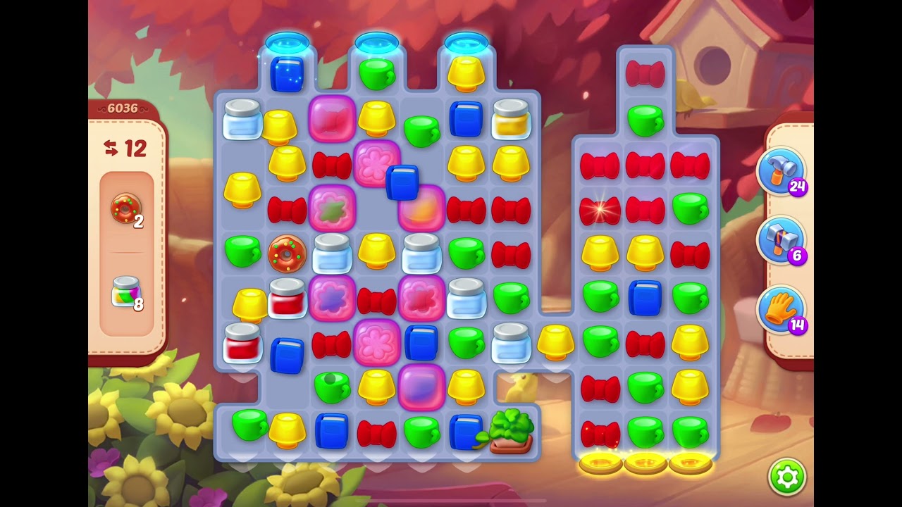 HomeScapes Level 6036 no boosters (18 moves)