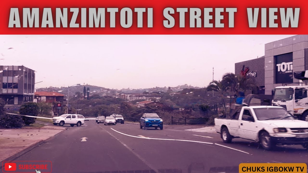 Drive Through Amanzimtoti Street on a Rainy Day | Amanzimtoti South Africa
