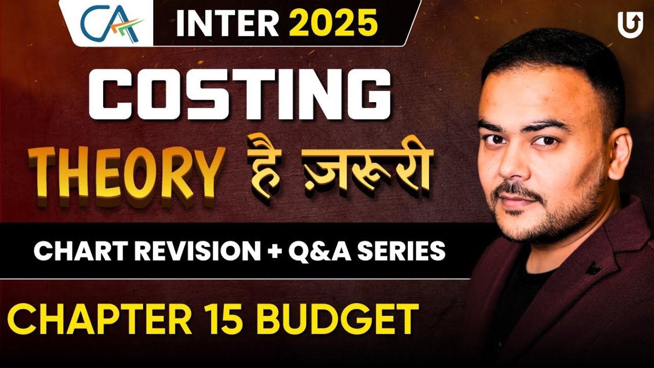 CA Inter Costing Theory | CA Inter 2025 | Chapter15 Budget Costing | Lectuure5 | CA Pranav Popat