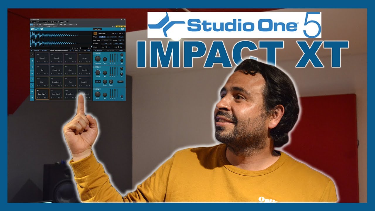 🎛 COMO  HACER BEATS en Impact XT de STUDIO ONE 5 | El mejor Drums Machine Para Hacer Beats.