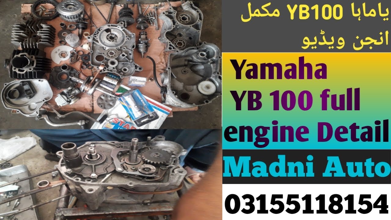 Yamaha YB100 2 stock Full Engine restore by madni auto