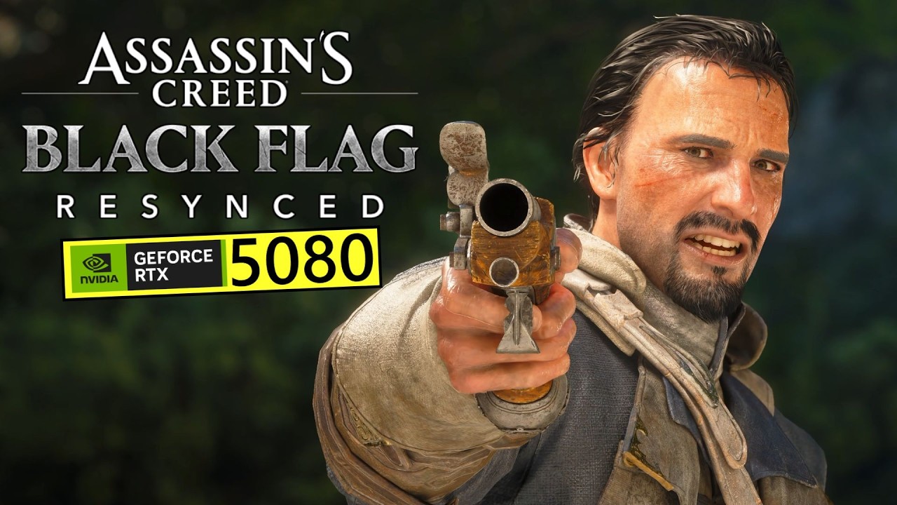 Assassin's Creed Black Flag Resynced: Геймплей на ПК, RTX 5080, трассировка лучей включена, 4K Ul...