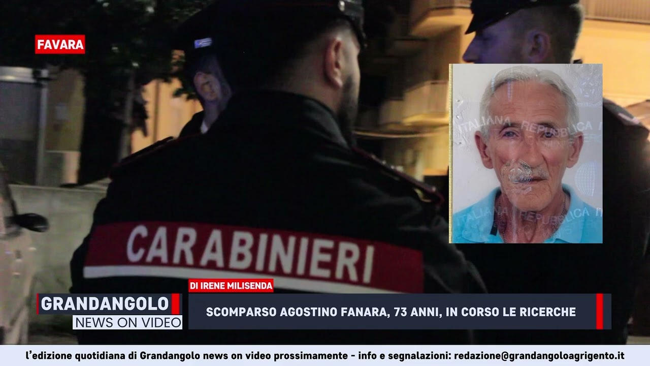 Agostino Fanara è scomparso da Favara da oltre ventiquattro ore: le ricerche dei carabinieri