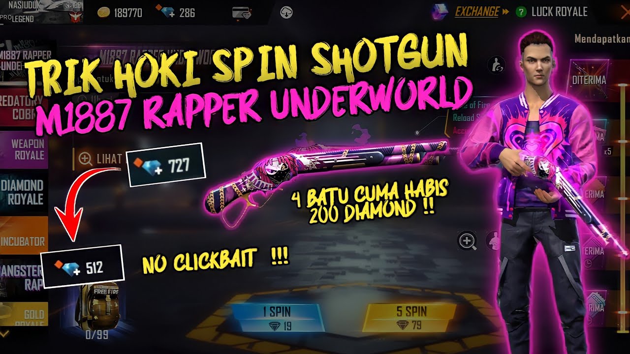 TRIK HOKI SPIN SG 2 RAPPER UNDERWORLD TERBARU 🔥 CUMA 200 DIAMOND LANGSUNG DAPAT 4 TOKEN❗FREE FIRE ❗