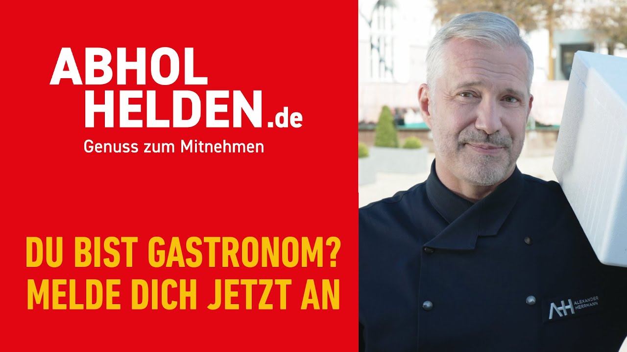 Abholheld werden: So einfach geht´s! Alexander Herrmann meldet sich an. Hilfe in der Gastro-Krise.