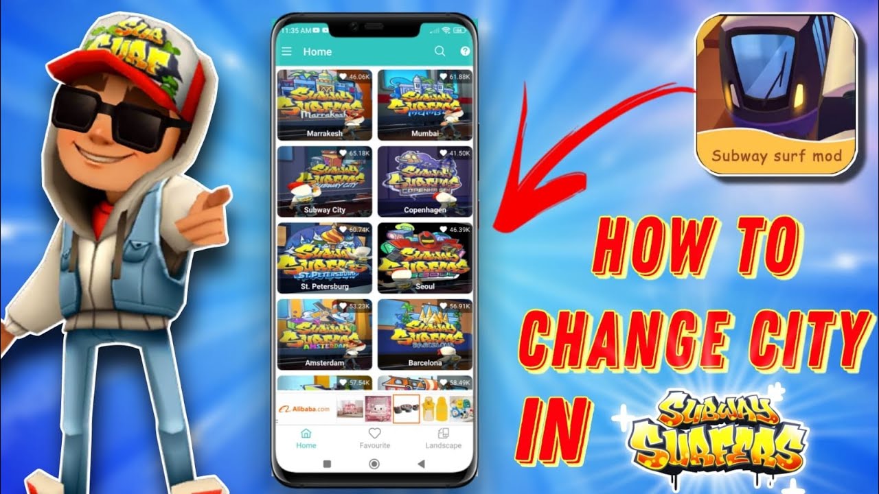 Comment changer la map/ville dans subway surfers