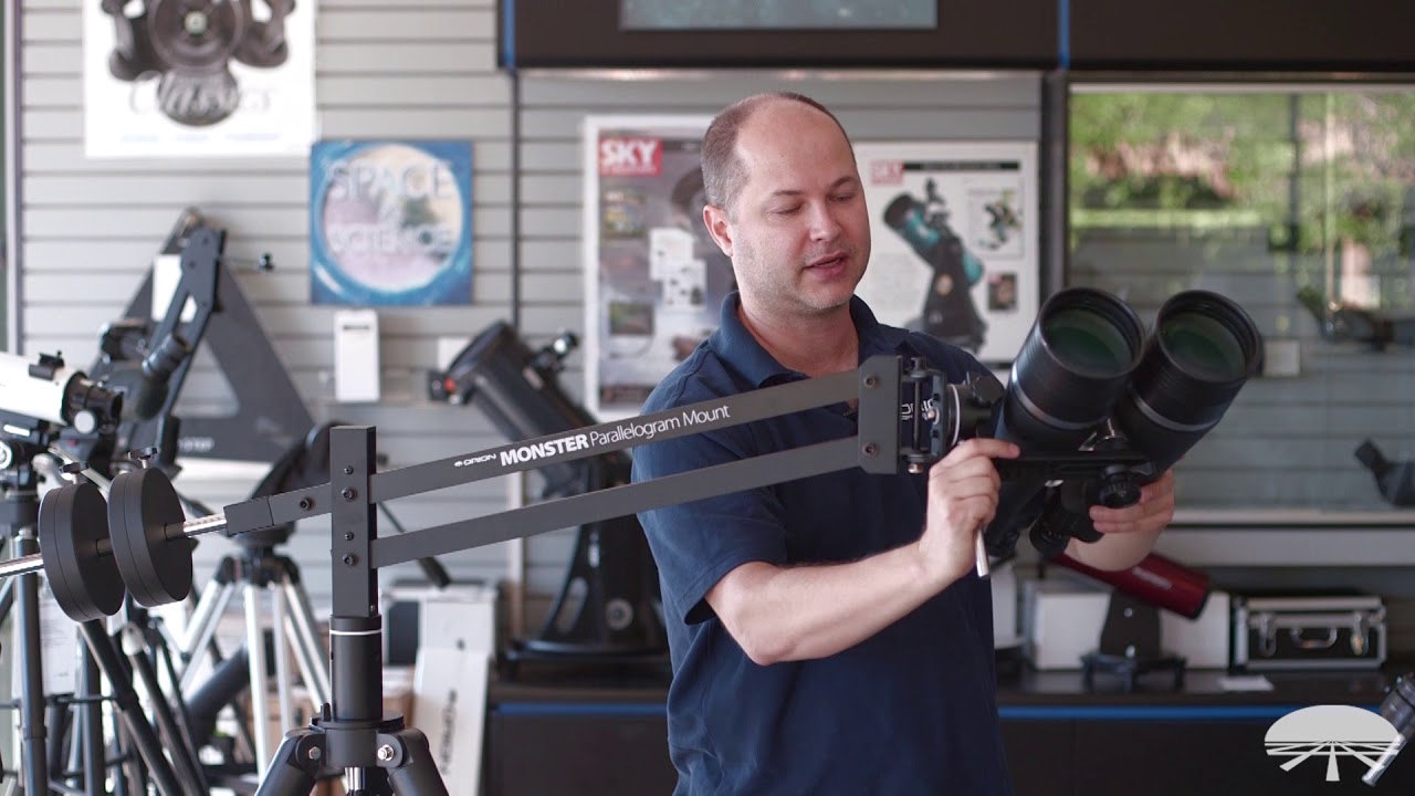 Overview of the Orion Monster Mount & 25x100 Binocular Kit
