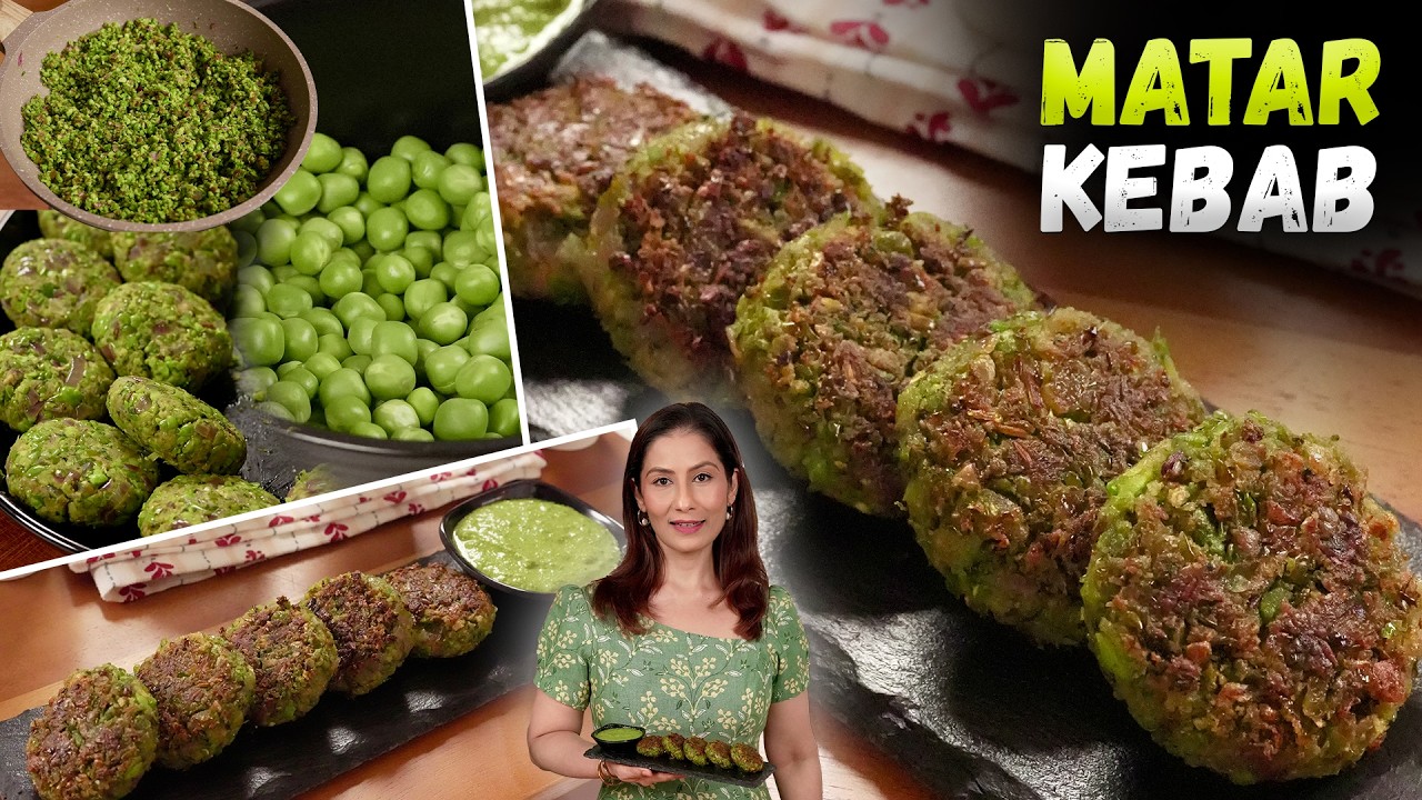 Matar Ke Kabab Recipe - हरे मटर के कबाब | Hara Bahra Kabab | Kebab Recipe | Green Peas Recipe