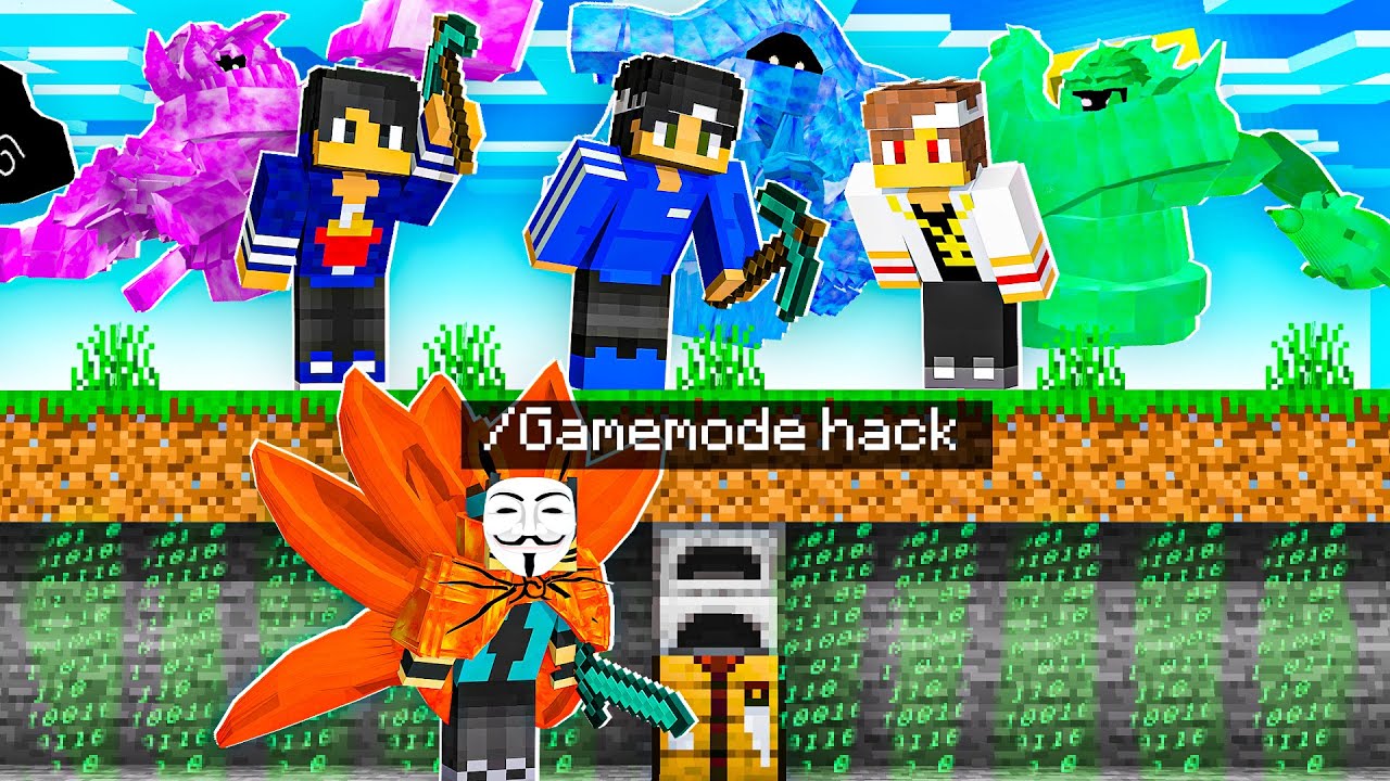 DESAFIO: CAÇADOR vs YOUTUBER de NARUTO mas... EU USEI HACK!