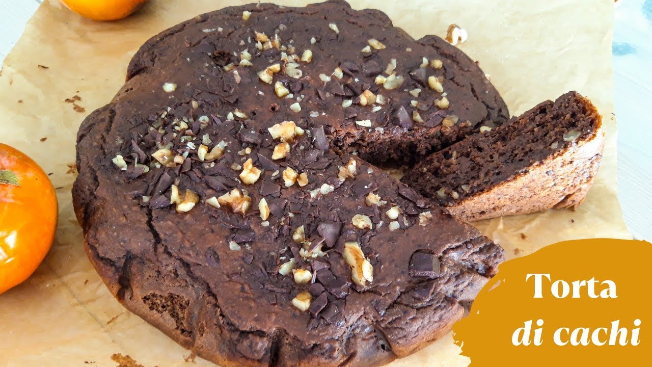 TORTA CACHI E CIOCCOLATO - senza uova e lattosio