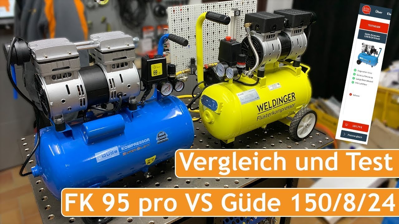 Testsieger? Güde Airpower 150/8/24 Silent gegen FK 95 Pro von WELDINGER | Vergleichsportal sinnvoll?