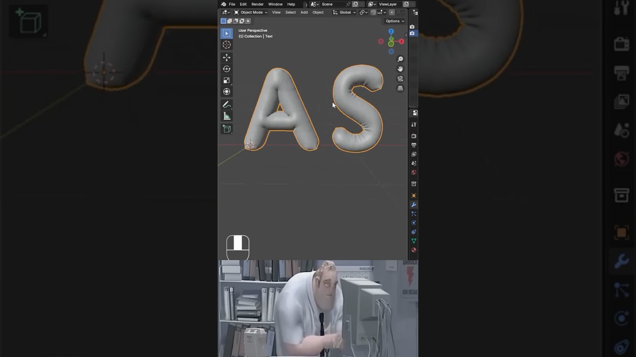 Noob vs Pro Artist: Inflated Text in Blender