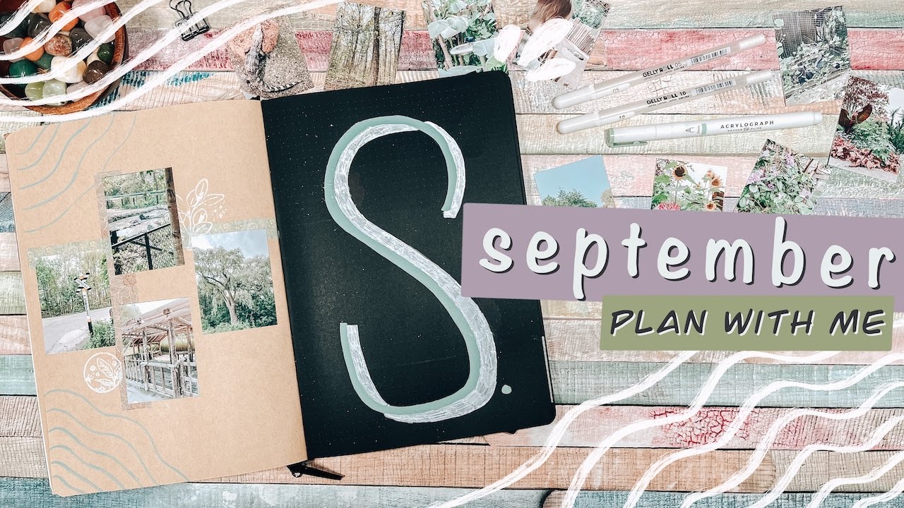 PLAN WITH ME | september bullet journal setup | collage style/scrapbook aesthetic | creative journal