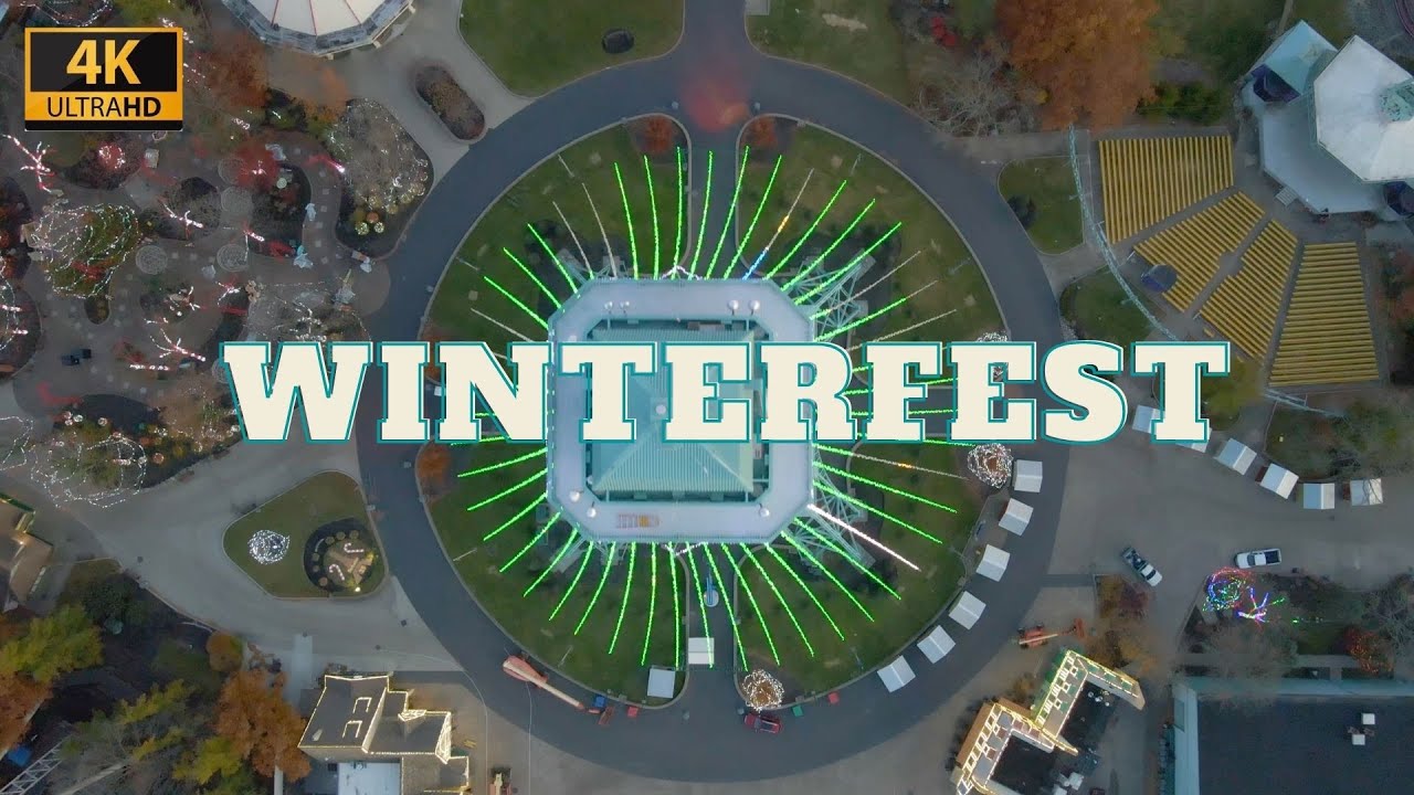 4K Drone Footage - Kings Island's WinterFest