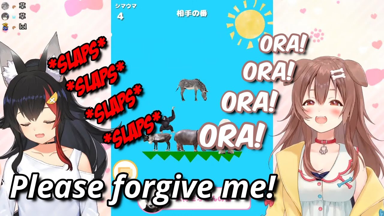 Mio Is Virtually Slapped By Korone