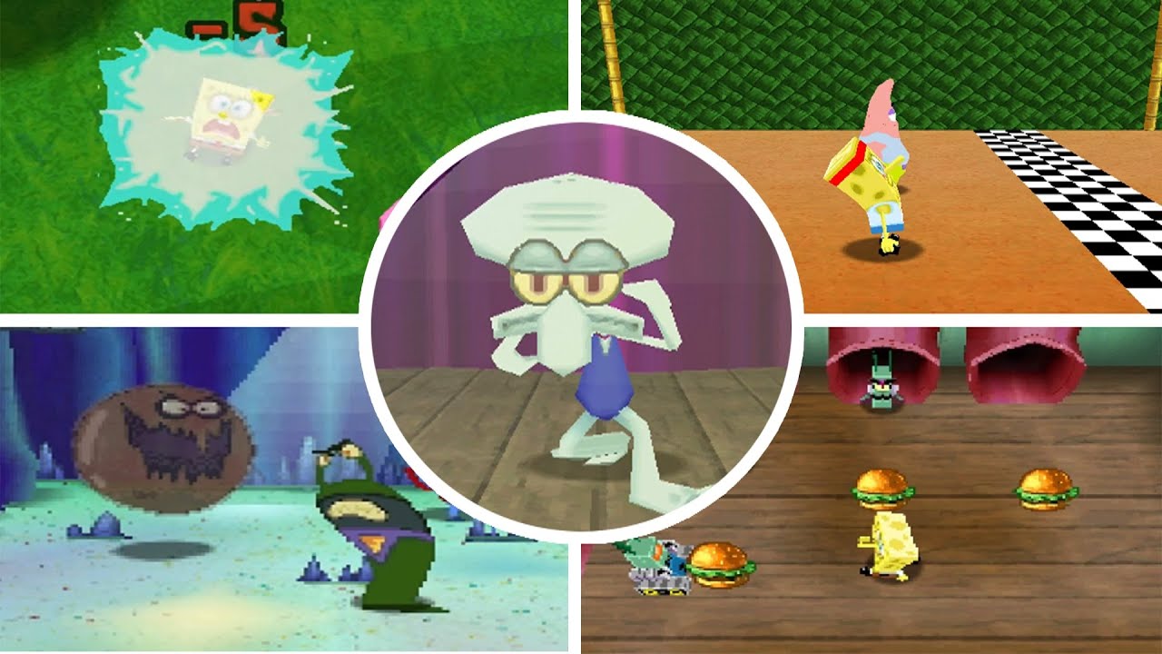 SpongeBob: Truth Or Square (DS) - All Minigames
