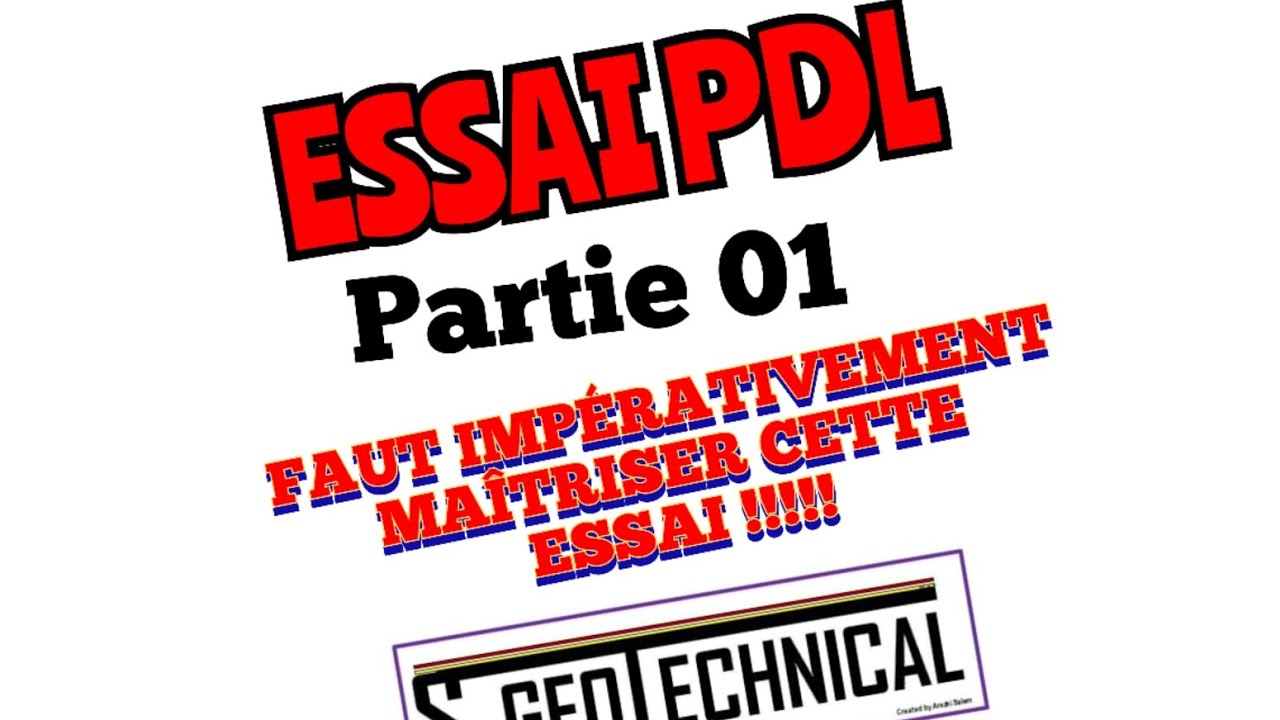 Essai pénétromètre dynamique lourd (PDL Type B) NFP 94-115 Partie 1