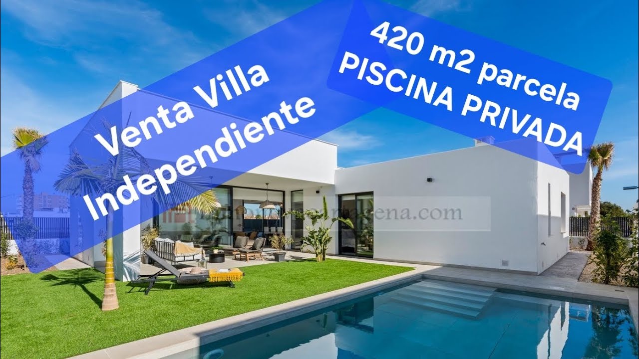 ¡Venta Nueva Construcción! Villas independiente 420 m2 de parcela, 3 dormitorios, 2 baños y PISCINA.