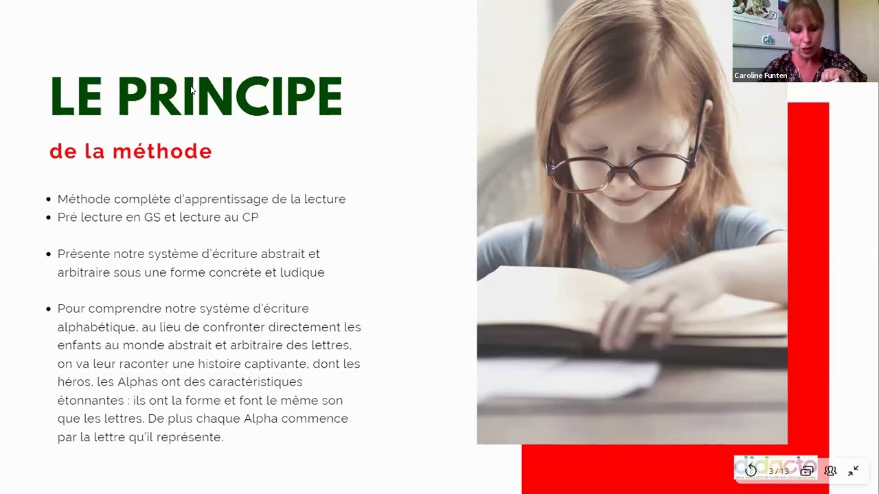 Webinaire sur la présentation de la méthode de lecture avec les Alphas