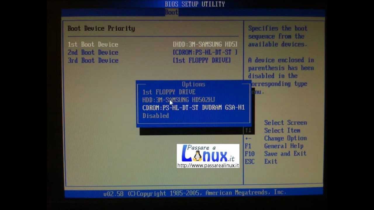 Come avviare il computer da CD, DVD o USB
