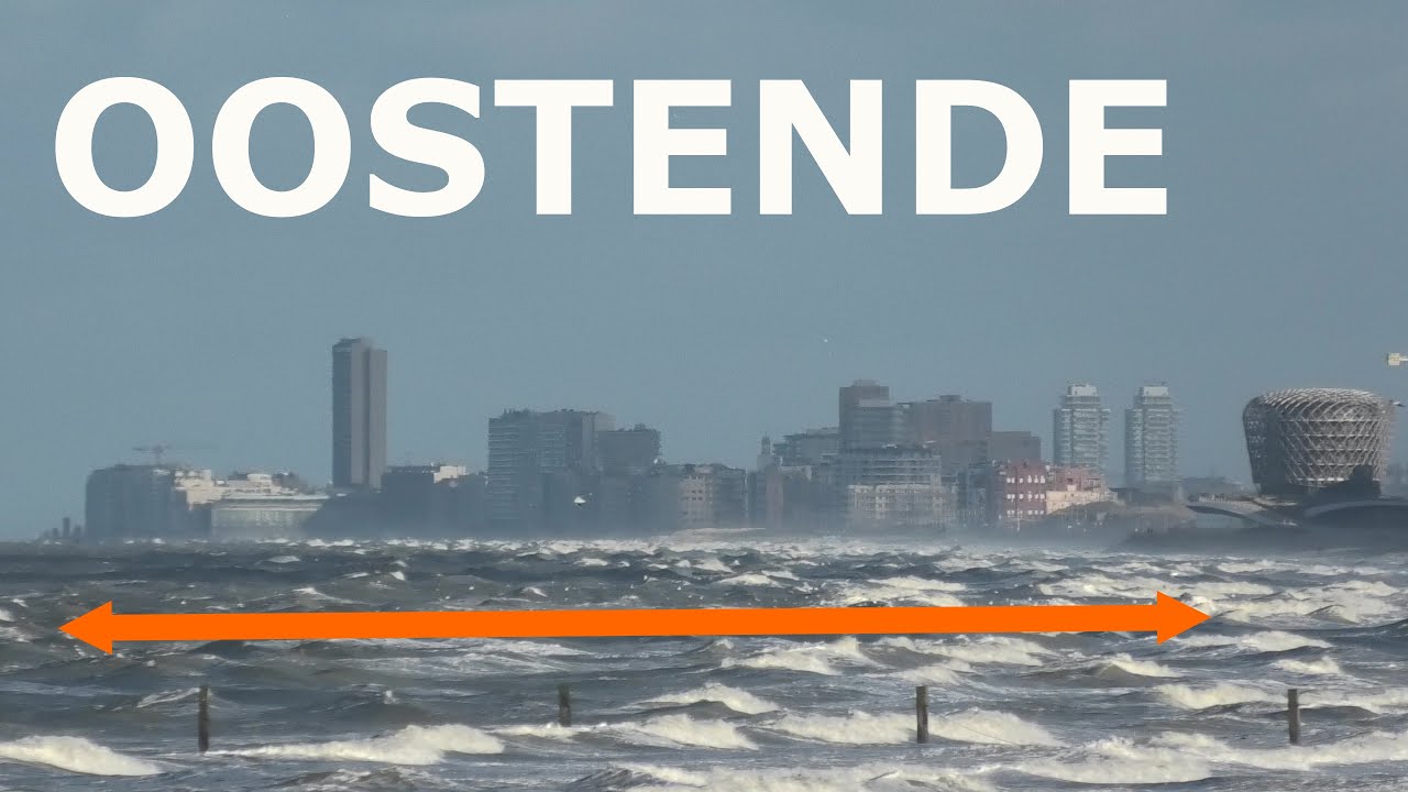 WOW! ZOOM Blick von Nieuwpoort in Richtung Oostende * View from Nieuwpoort towards Ostend